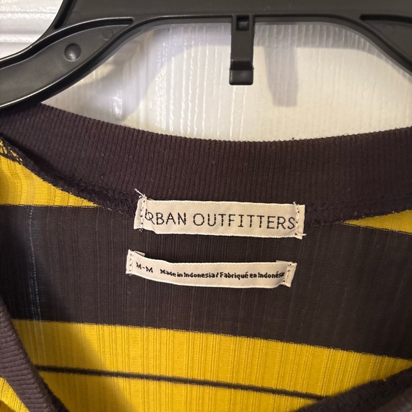 Urban Outfitters Mustard and Black Striped Long Sleeve Top - Picture 2 of 3
